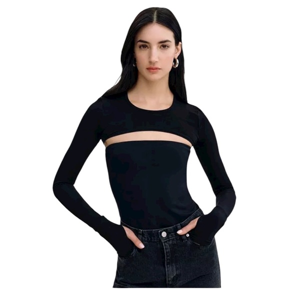 Marcella NYC Tops - Marcella New York Sheer Selma Bolero Top Size LG NEON GREEN Feminine Vibrant